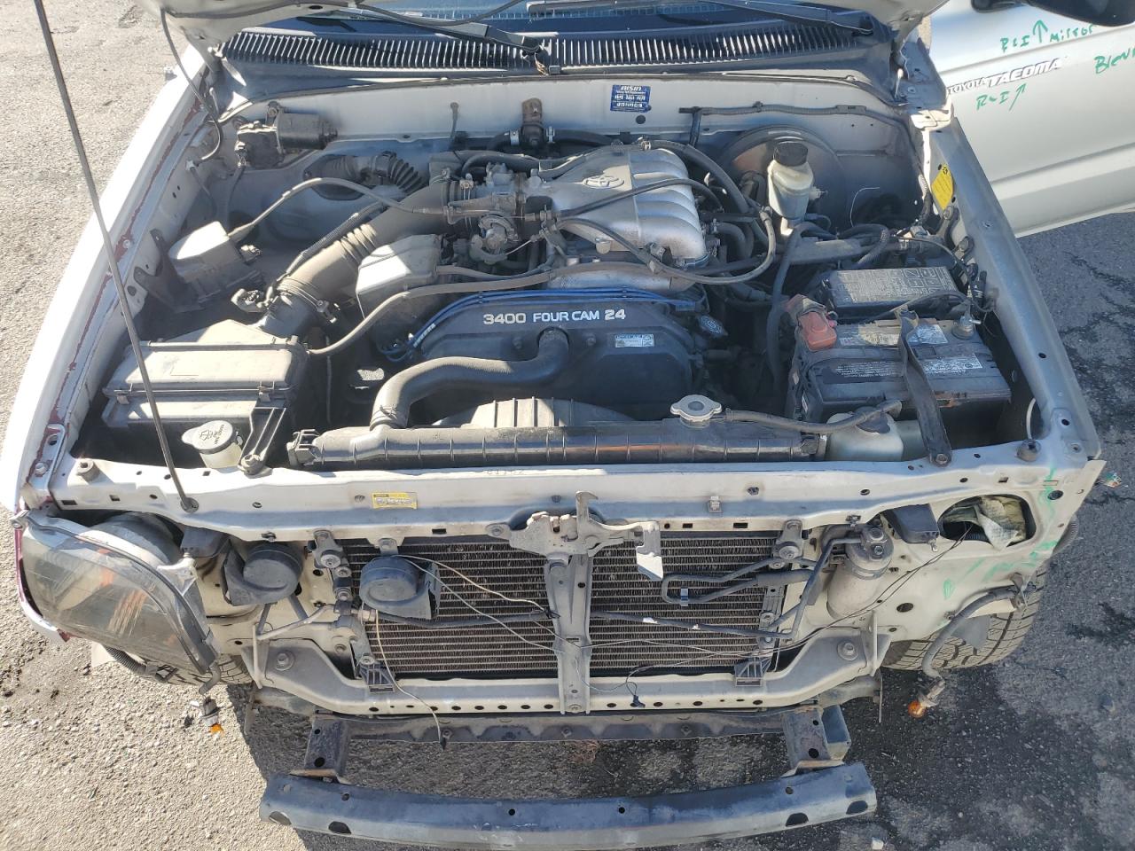 2002 Toyota Tacoma VIN 5TEGN92N72Z001520 Copart auction photo, side / front end damage thumbnail 11