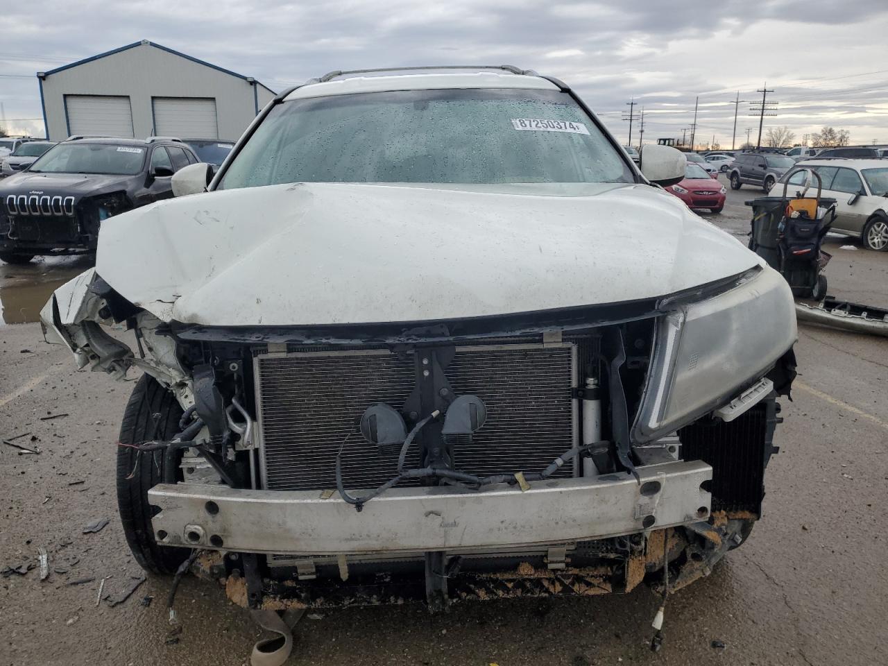 2016 Nissan Pathfinder VIN 5N1AR2MMXGC654303 Copart auction photo, front end / undercarriage damage thumbnail 5