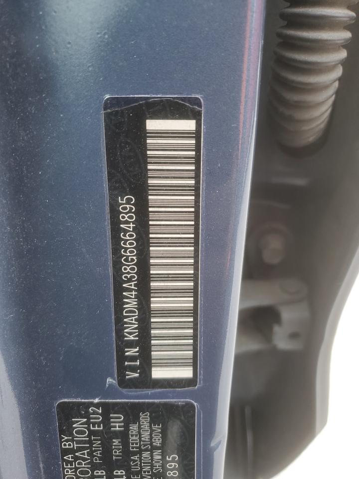 2016 KIA Rio VIN KNADM4A38G6664895 Copart auction photo, mechanical / damage history damage thumbnail 12