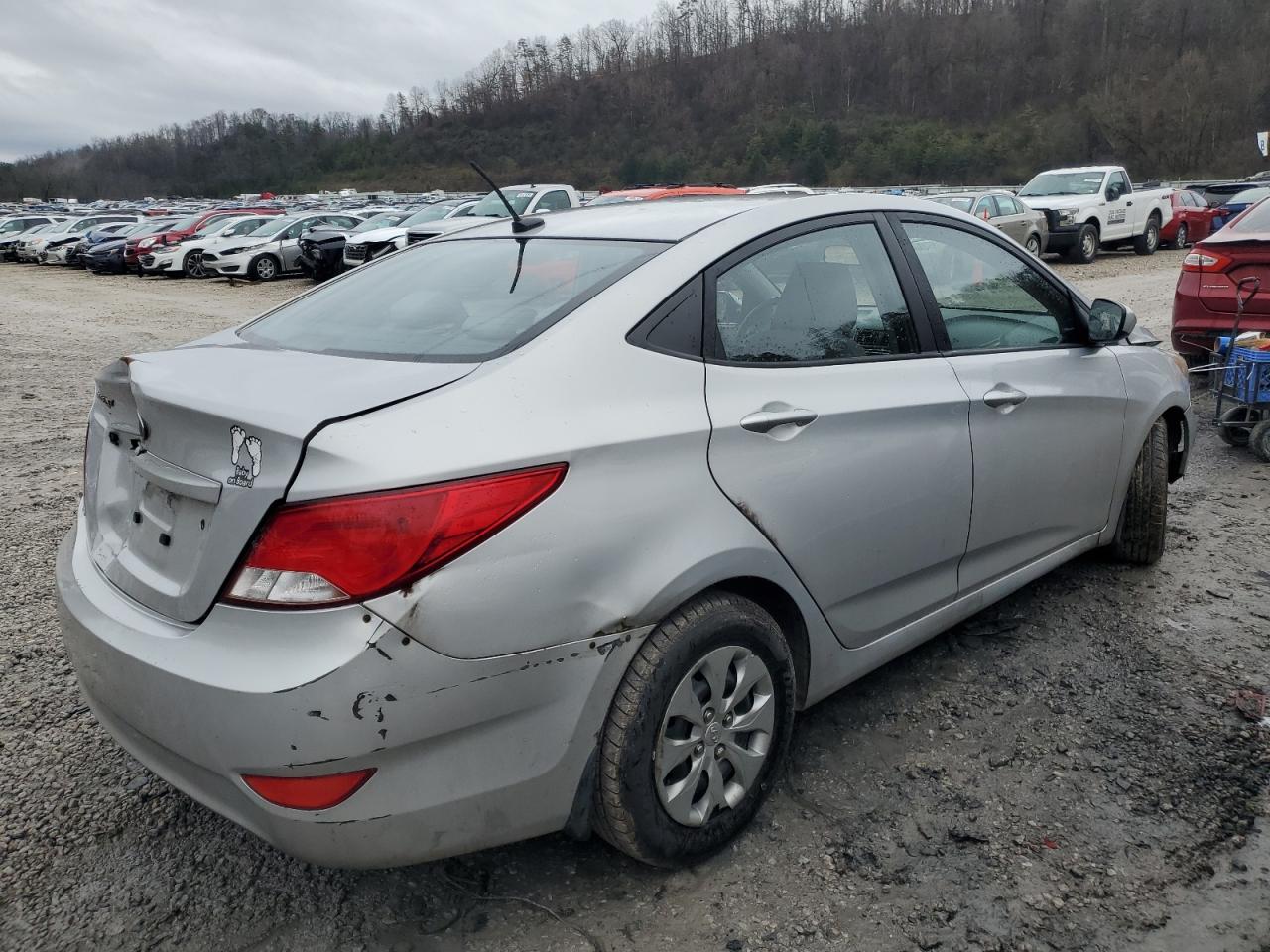 2016 Hyundai Accent VIN KMHCT4AE4GU092492 Copart auction photo, all over damage thumbnail 3