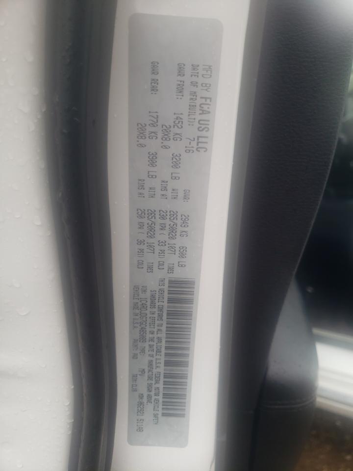 2016 Dodge Durango VIN 1C4RDJDG7GC485089 Copart auction photo, front end / minor dent/scratches damage thumbnail 16