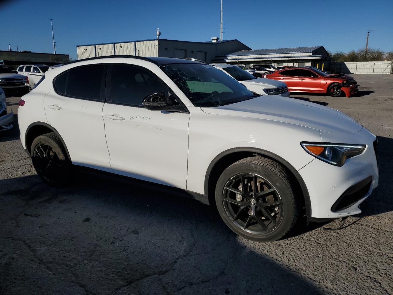 2021 Alfa Romeo Stelvio VIN ZASPAJAN8M7D00921 Copart auction photo, front end damage thumbnail 4
