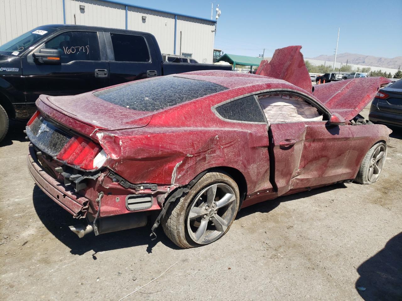 2015 Ford Mustang VIN 1FA6P8AM4F5338833 Copart auction photo, all over damage thumbnail 3