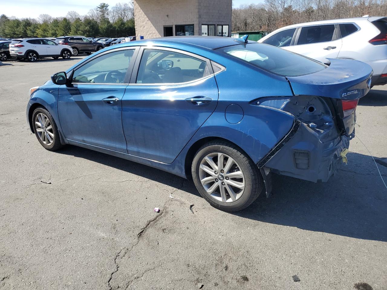 2014 Hyundai Elantra VIN KMHDH4AE0EU053966 Copart auction photo, rear end / minor dent/scratches damage thumbnail 2