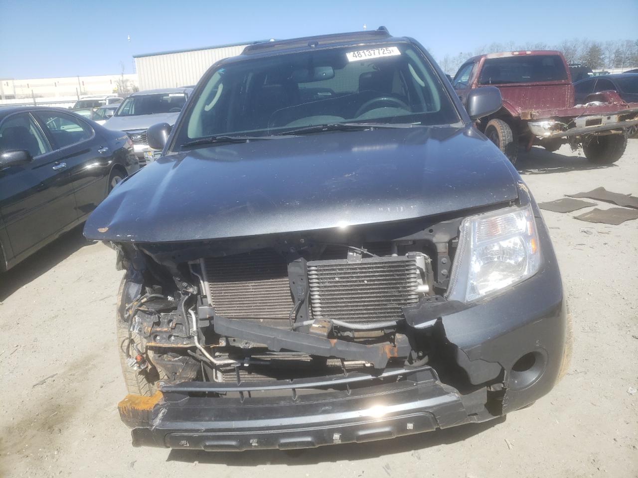 2012 Nissan Pathfinder VIN 5N1AR1NNXCC622897 Copart auction photo, front end / side damage thumbnail 5