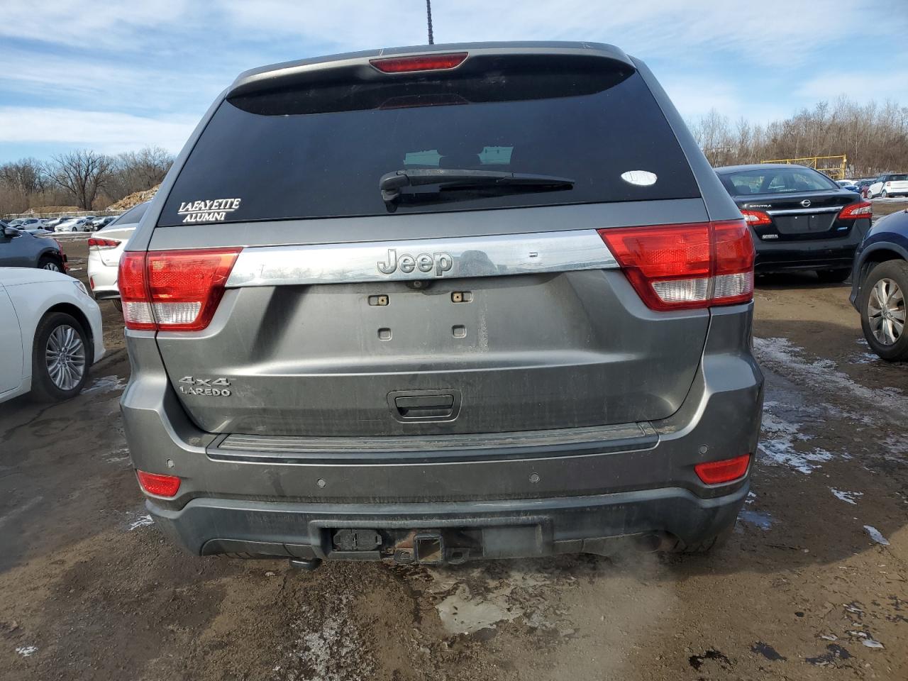 2012 Jeep Grand Cherokee VIN 1C4RJFAG2CC156918 Copart auction photo, top/roof damage thumbnail 6