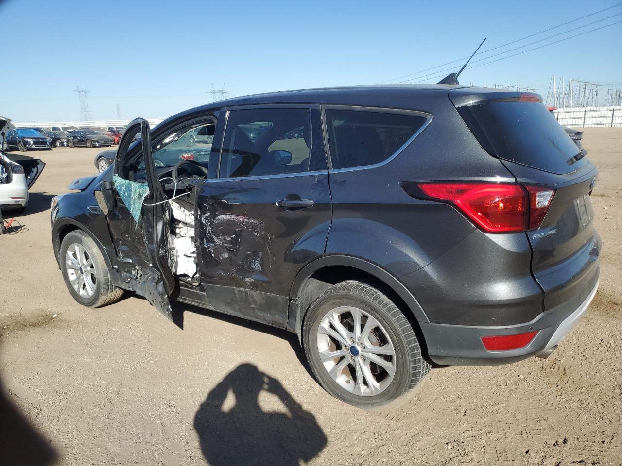 2019 Ford Escape VIN 1FMCU0GD2KUA65465 Copart auction photo, side / front end damage thumbnail 2
