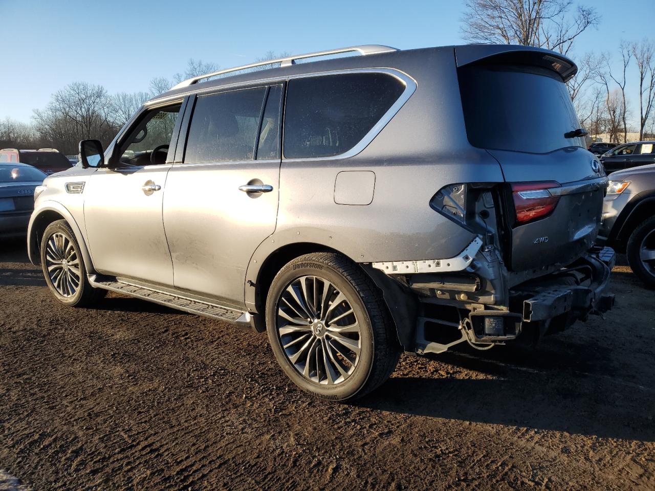 2021 Infiniti QX80 VIN JN8AZ2AC9M9475179 Copart auction photo, front end / rear end damage thumbnail 2