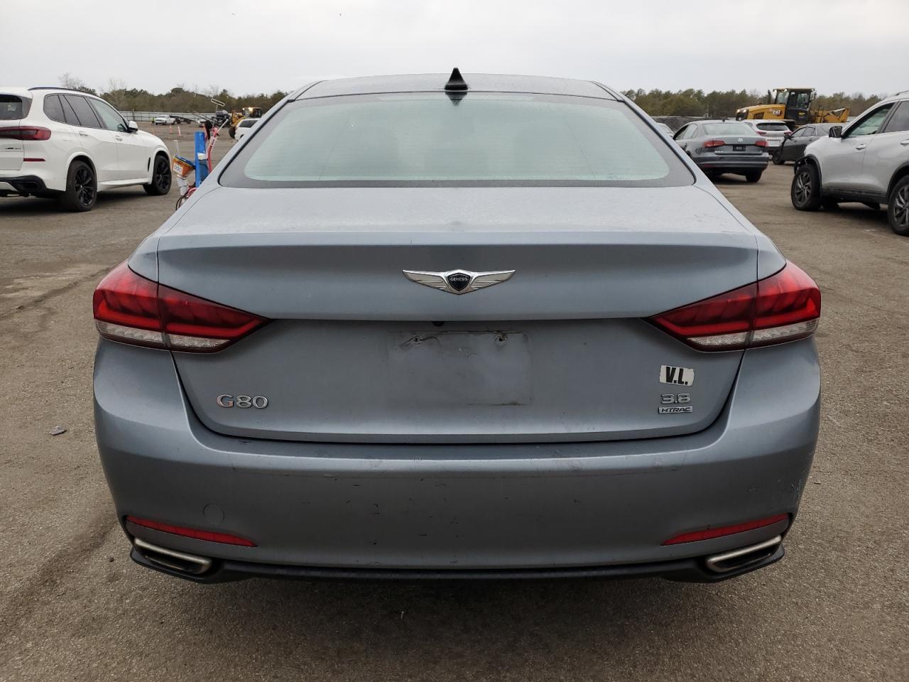 2017 Genesis G80 VIN KMHGN4JE6HU191876 Copart auction photo, front end / side damage thumbnail 6