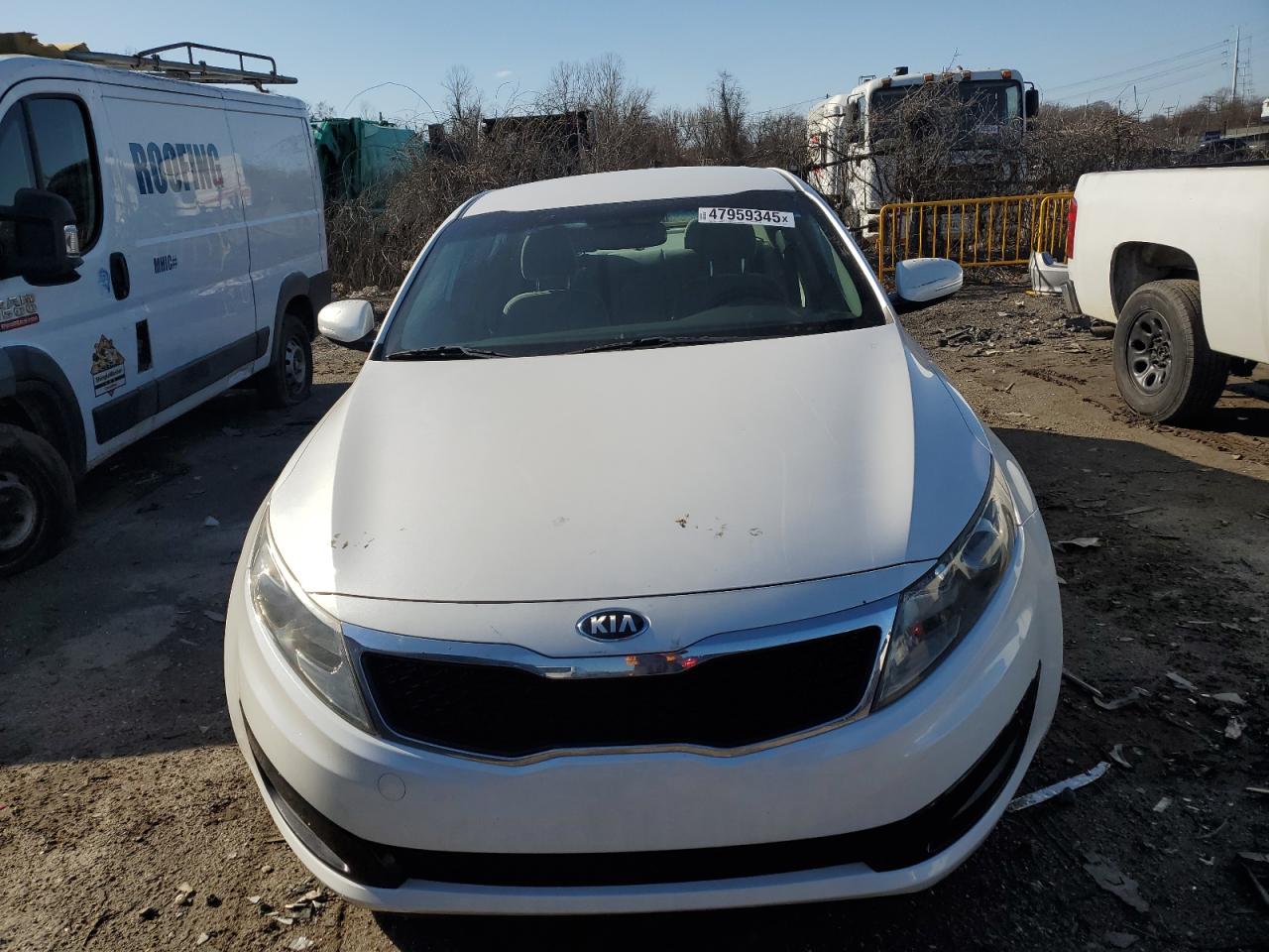 2013 KIA Optima VIN KNAGM4A72D5441818 Copart auction photo, vandalism damage thumbnail 5