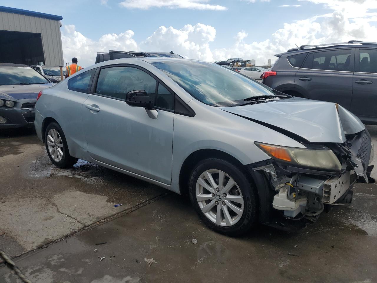 2012 Honda Civic VIN 2HGFG3B81CH517089 Copart auction photo, front end damage thumbnail 4