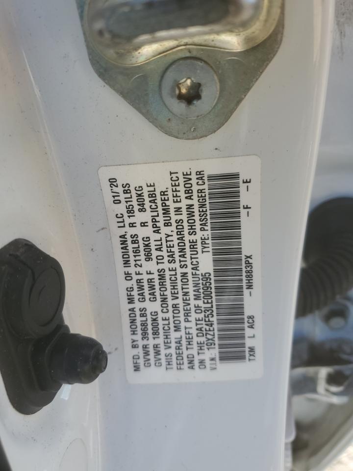 2020 Honda Insight VIN 19XZE4F53LE009595 Copart auction photo, all over damage thumbnail 13