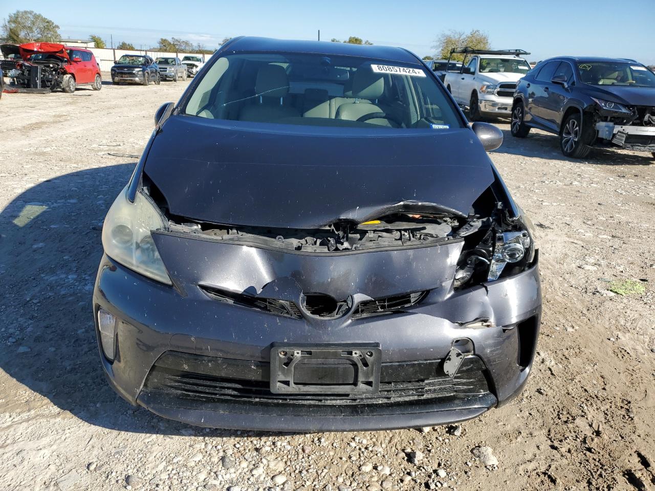 2012 Toyota Prius VIN JTDKN3DU7C1481792 Copart auction photo, front end damage thumbnail 5