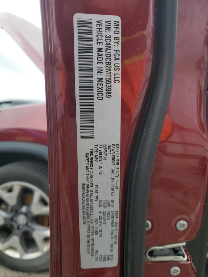 2021 Jeep Compass VIN 3C4NJDCB2MT553989 Copart auction photo, all over damage thumbnail 13