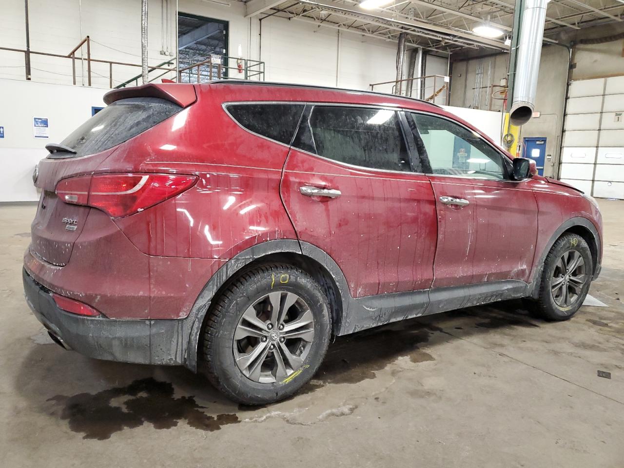 2014 Hyundai Santa Fe VIN 5XYZUDLB3EG232142 Copart auction photo, front end / side damage thumbnail 3