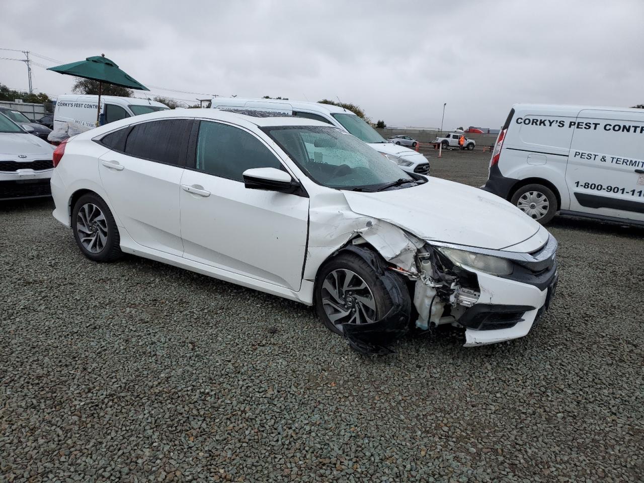 2017 Honda Civic VIN 2HGFC2F76HH507074 Copart auction photo, front end damage thumbnail 4