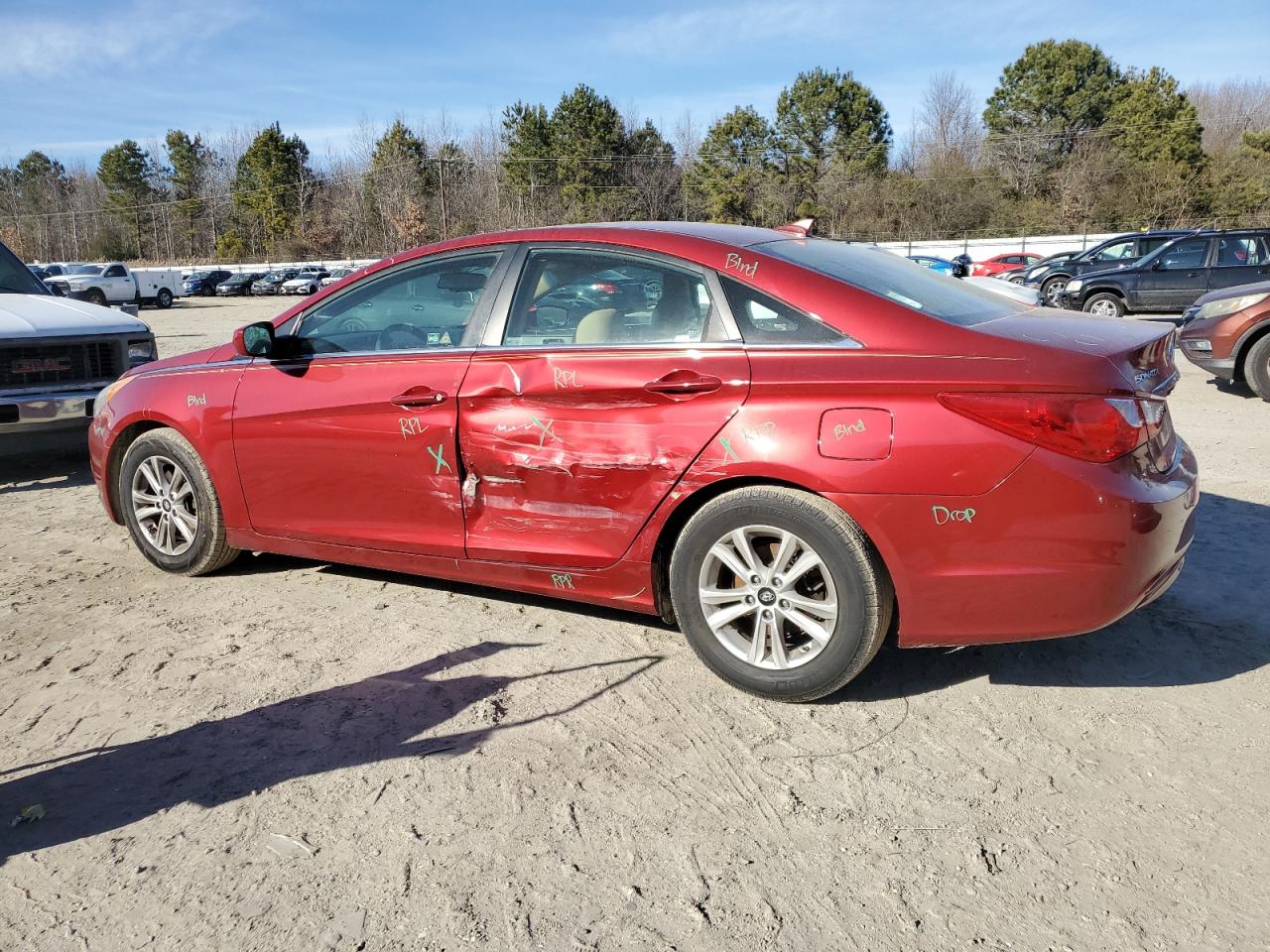 2013 Hyundai Sonata VIN 5NPEB4AC8DH618871 Copart auction photo, side / minor dent/scratches damage thumbnail 2