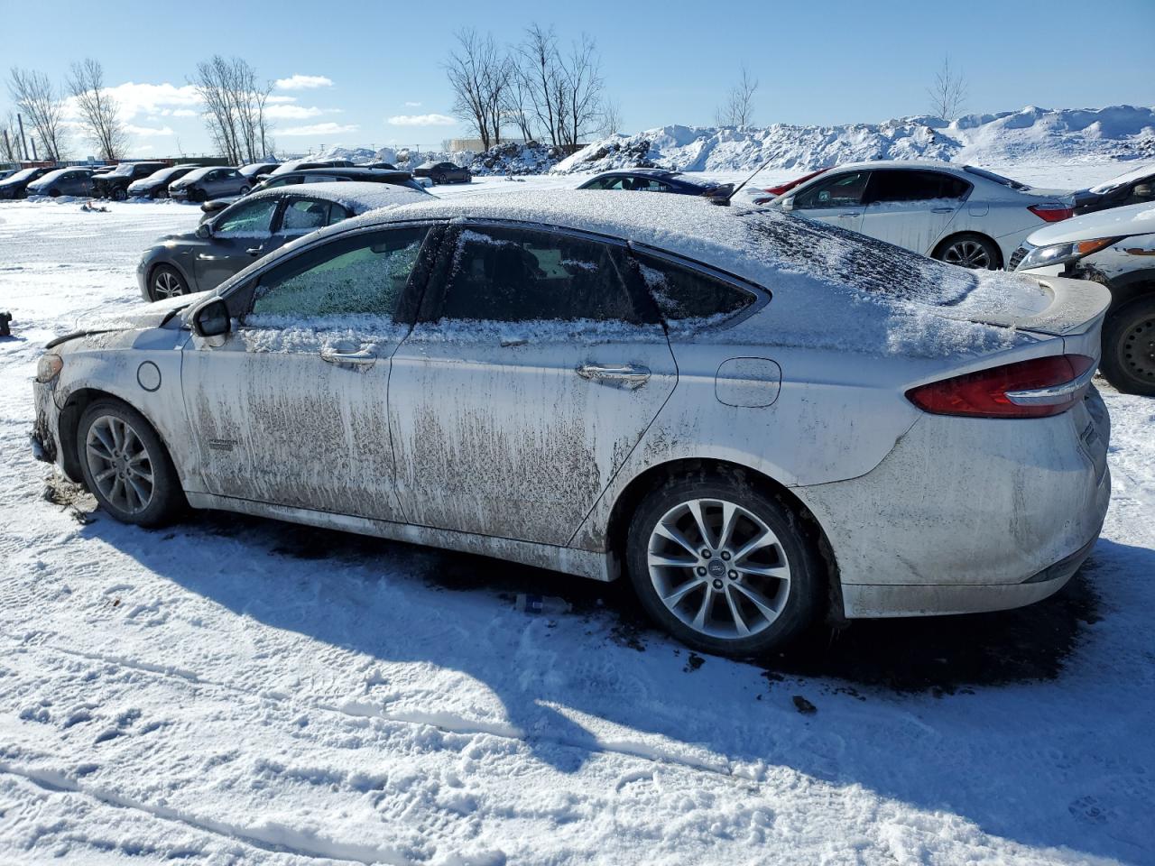 2018 Ford Fusion VIN 3FA6P0SU7JR254852 Copart auction photo, front end damage thumbnail 2