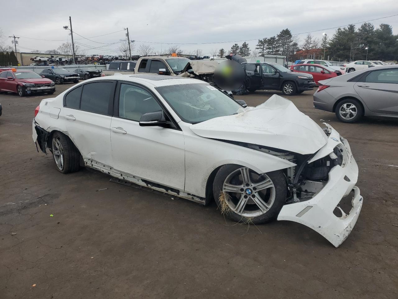 2013 BMW 3er VIN WBA3B5C56DF595688 Copart auction photo, all over damage thumbnail 4