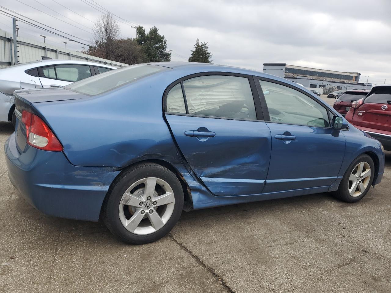 2009 Honda Civic VIN 19XFA16549E051280 Copart auction photo, side / rear end damage thumbnail 3
