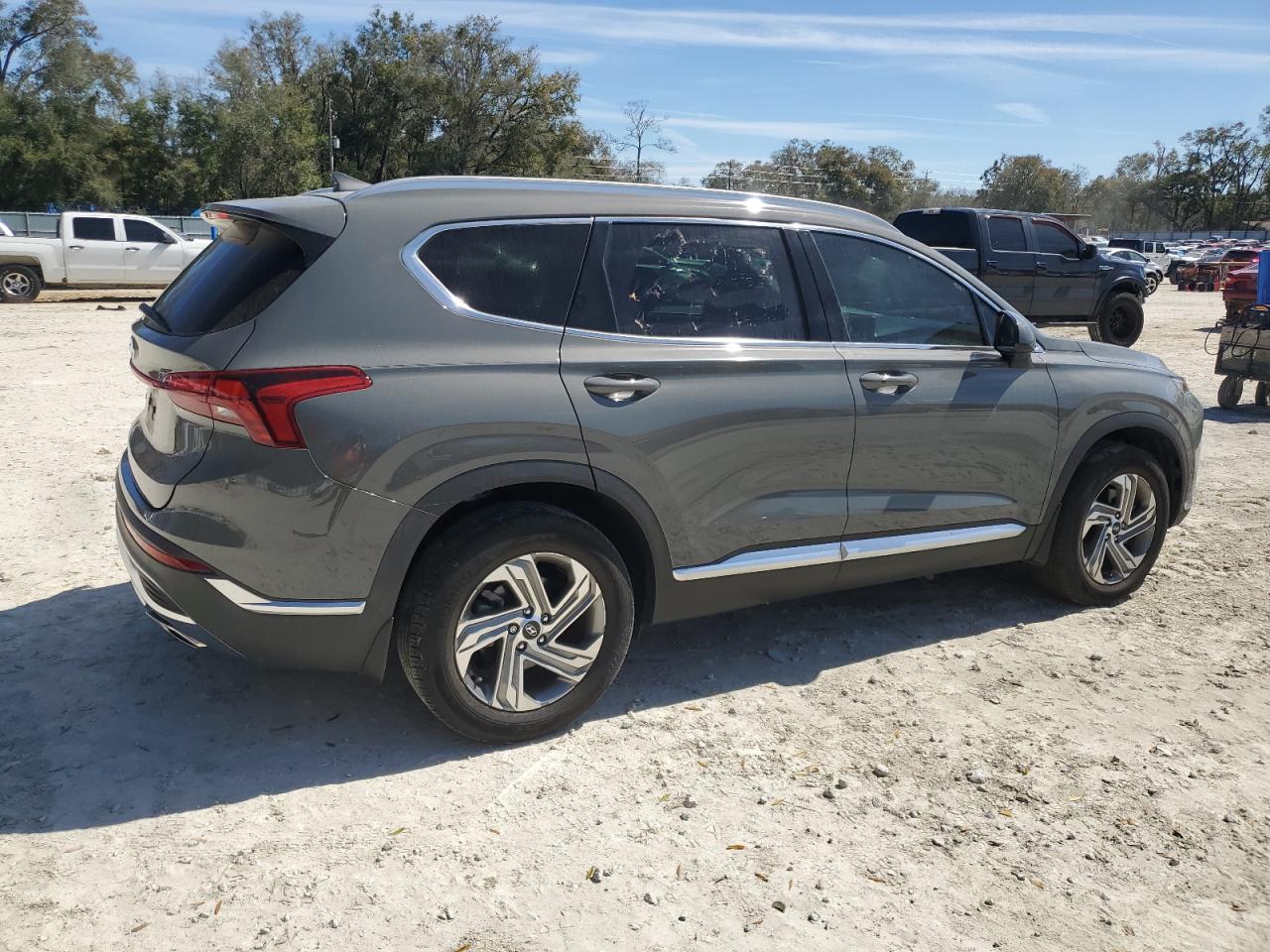 2022 Hyundai Santa Fe VIN 5NMS24AJ3NH446832 Copart auction photo, rear end / side damage thumbnail 3