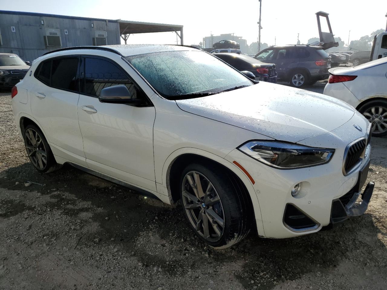 2019 BMW X2 VIN WBXYN1C56KEF29692 Copart auction photo, side / front end damage thumbnail 4