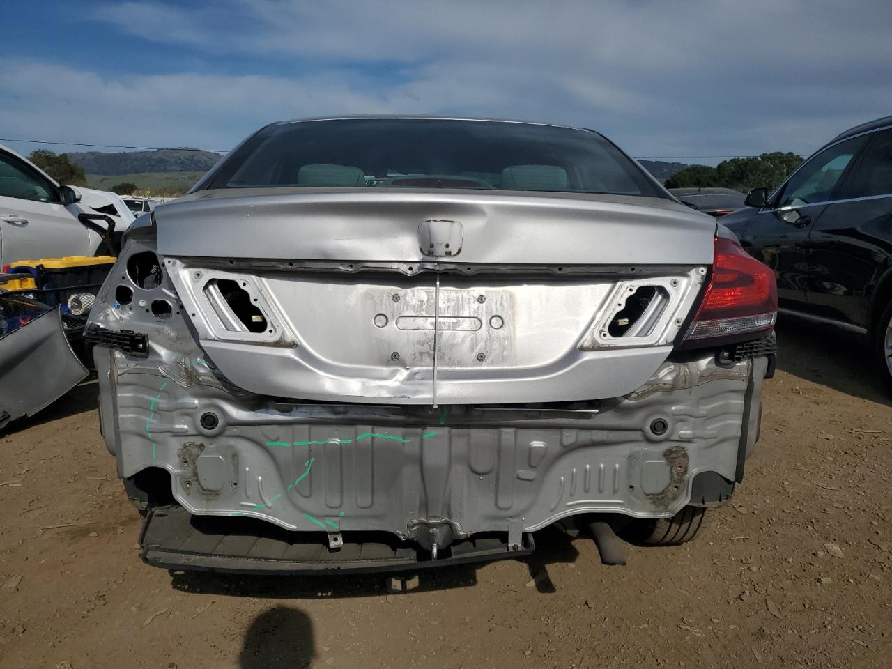 2015 Honda Civic VIN 19XFB2F53FE203130 Copart auction photo, rear end / front end damage thumbnail 6