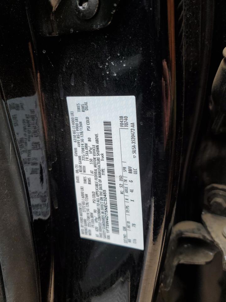 2022 Ford F450 VIN 1FT8W4DT5NEC32455 Copart auction photo, side / undercarriage damage thumbnail 12