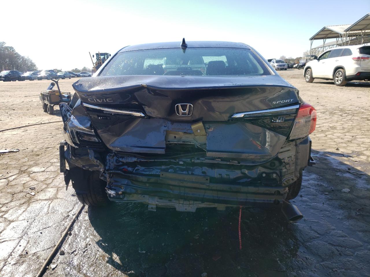 2022 Honda Civic VIN 2HGFE2F57NH556269 Copart auction photo, rear end damage thumbnail 6