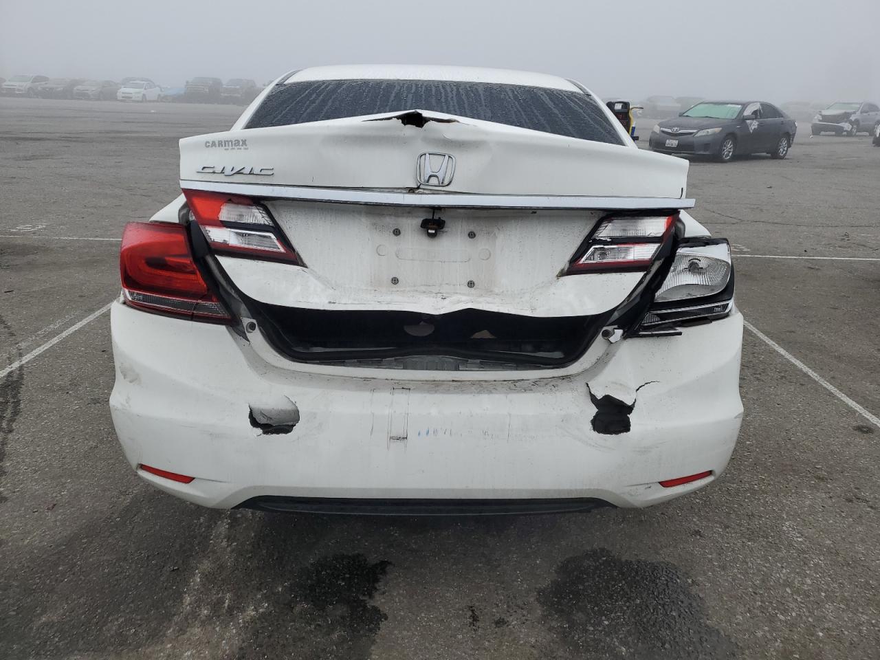 2014 Honda Civic VIN 19XFB2F59EE042619 Copart auction photo, rear end damage thumbnail 6