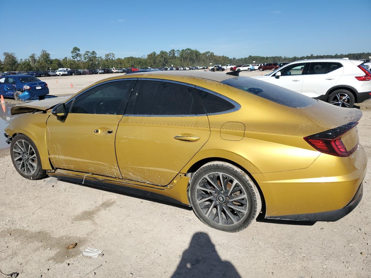 2020 Hyundai Sonata VIN 5NPEJ4J24LH014405 Copart auction photo, front end / all over damage thumbnail 2