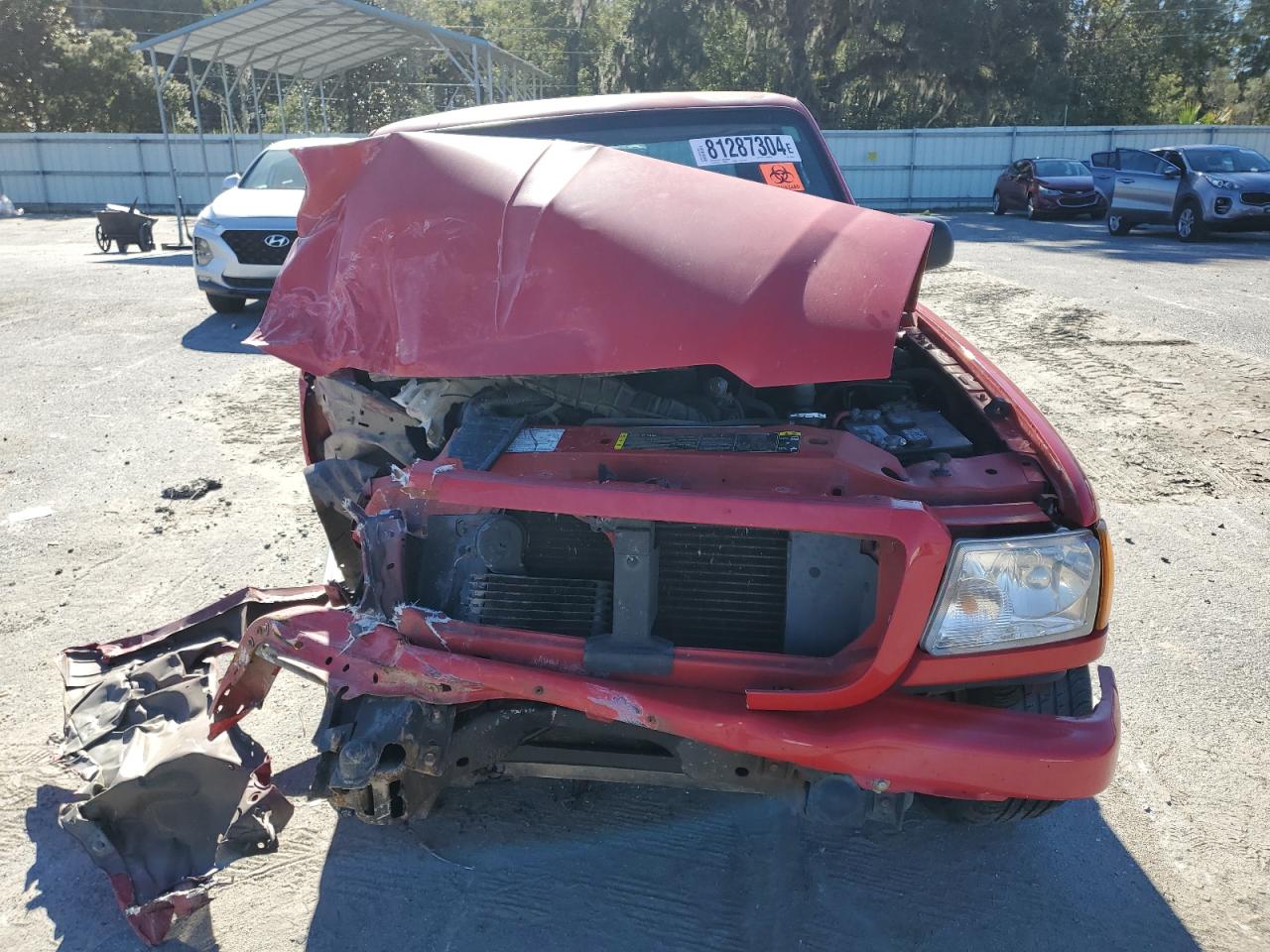 2004 Ford Ranger VIN 1FTYR14U24PB30628 Copart auction photo, front end damage thumbnail 5