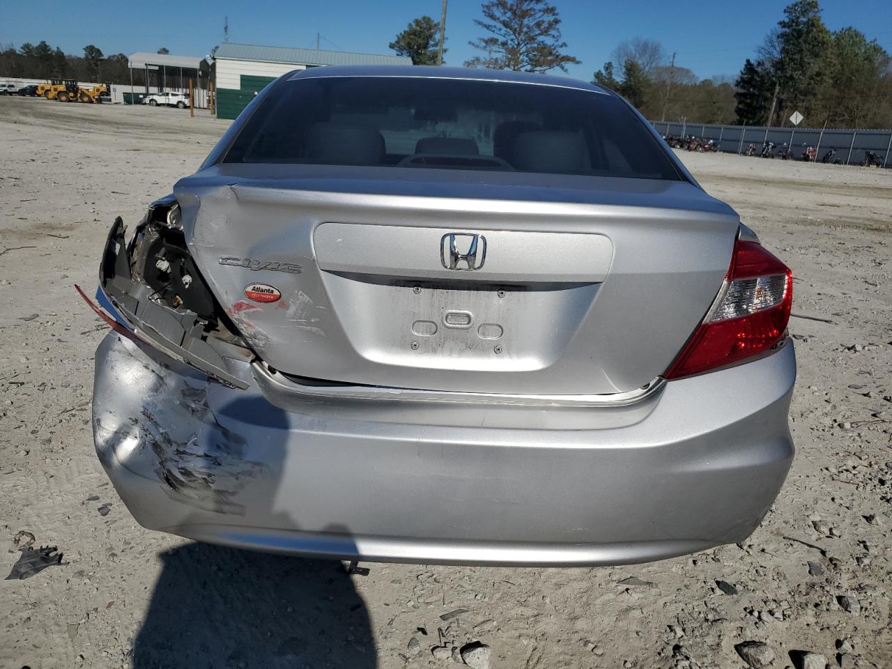 2012 Honda Civic VIN 19XFB2F57CE050389 Copart auction photo, rear end damage thumbnail 6