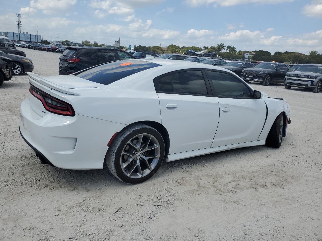 2020 Dodge Charger VIN 2C3CDXHG4LH249370 Copart auction photo, front end / side damage thumbnail 3