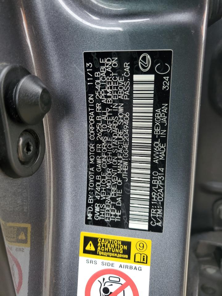 2014 Lexus ES VIN JTHBW1GG4E2049406 Copart auction photo, rear end damage thumbnail 12