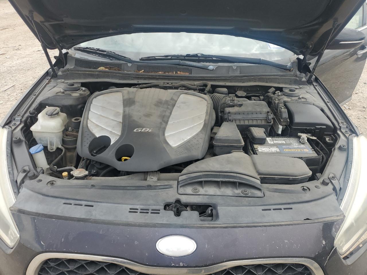 2014 KIA Cadenza VIN KNALN4D75E5120526 Copart auction photo, side / front end damage thumbnail 11