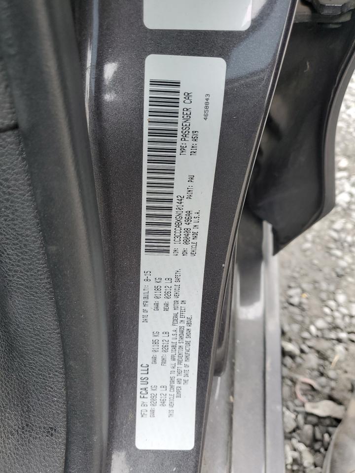 2016 Chrysler 200 VIN 1C3CCCABXGN101442 Copart auction photo, hail damage thumbnail 12