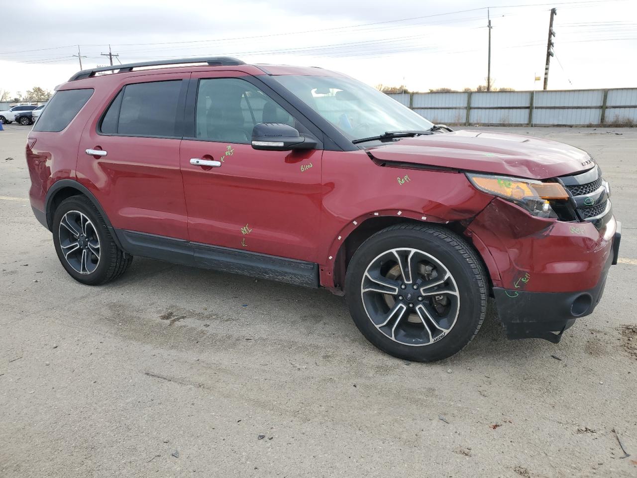 2014 Ford Explorer VIN 1FM5K8GTXEGA08051 Copart auction photo, front end / undercarriage damage thumbnail 4
