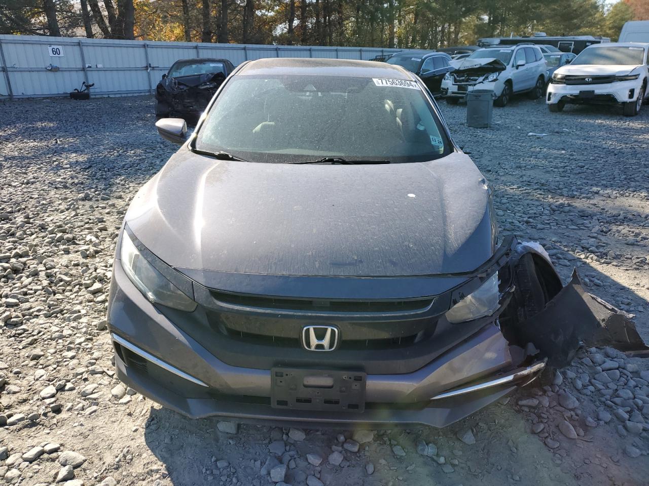 2019 Honda Civic VIN 2HGFC2F68KH577206 Copart auction photo, front end / side damage thumbnail 5