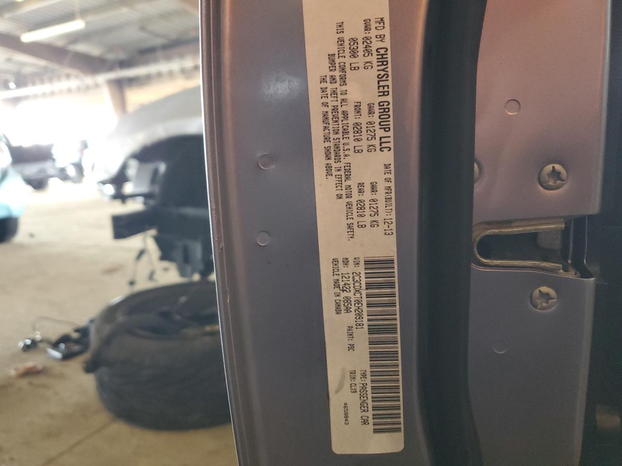 2014 Dodge Charger VIN 2C3CDXCT0EH209181 Copart auction photo, all over damage thumbnail 13