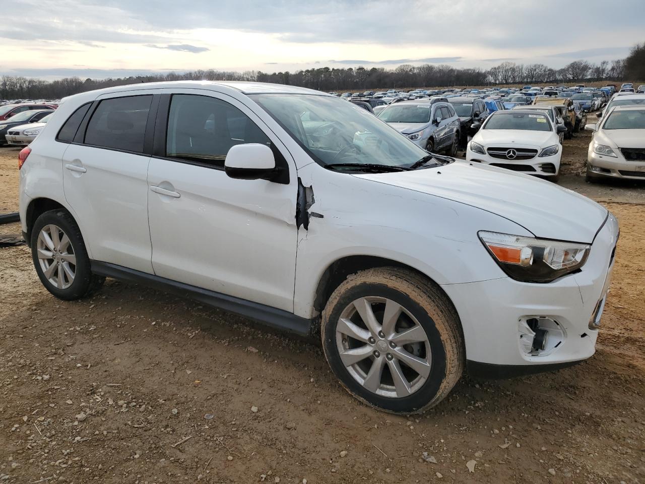 2014 Mitsubishi Outlander VIN 4A4AP3AU0EE019797 Copart auction photo, front end / side damage thumbnail 4