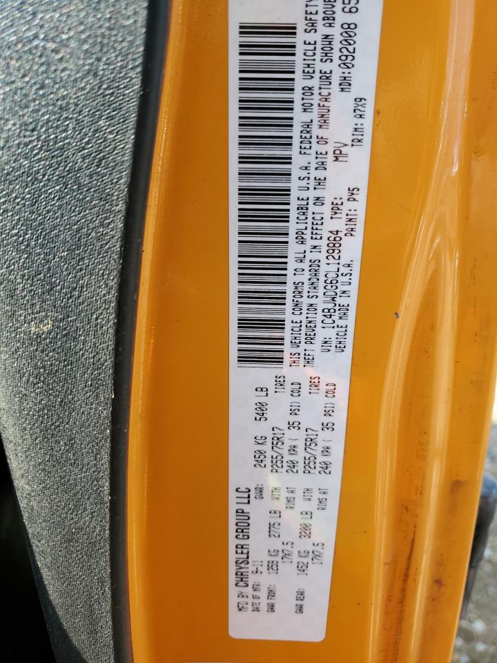 2012 Jeep Wrangler VIN 1C4BJWDG6CL129864 Copart auction photo, side / all over damage thumbnail 14