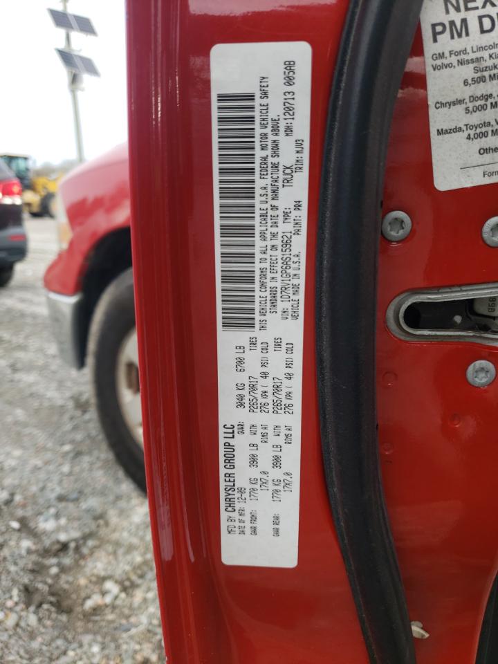 2010 Dodge RAM VIN 1D7RV1GP6AS159621 Copart auction photo, rear end damage thumbnail 12