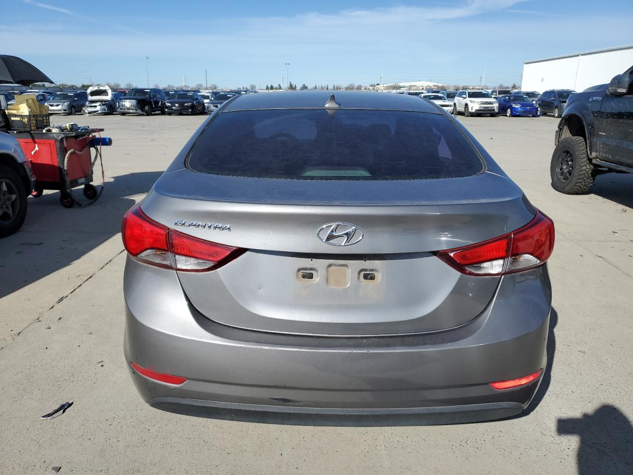 2014 Hyundai Elantra VIN 5NPDH4AE8EH497501 Copart auction photo, vandalism / front end damage thumbnail 6