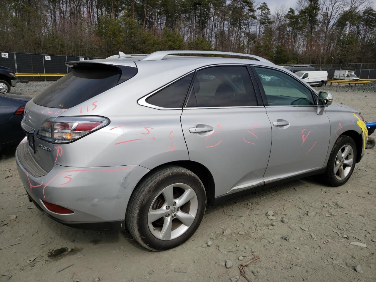 2010 Lexus RX VIN 2T2BK1BA1AC021974 Copart auction photo, side / front end damage thumbnail 3