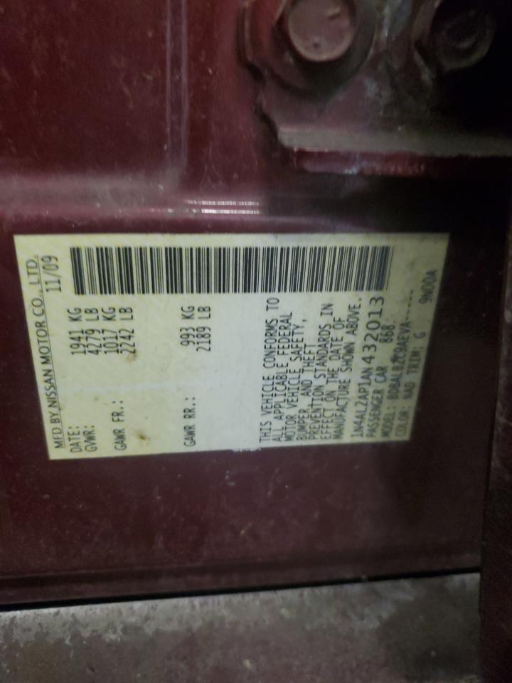 2010 Nissan Altima VIN 1N4AL2AP1AN432013 Copart auction photo, front end / rear end damage thumbnail 13