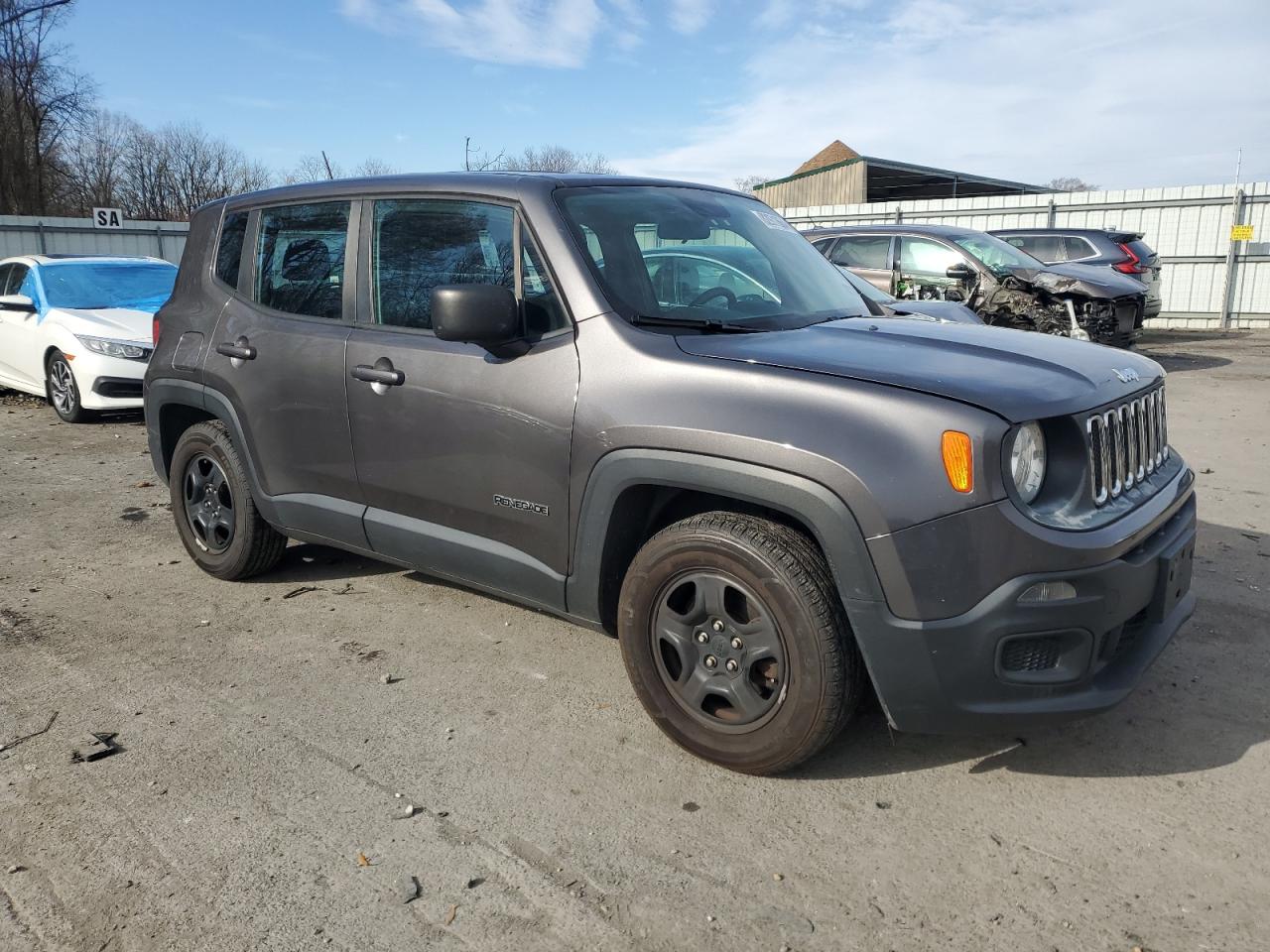 2017 Jeep Renegade VIN ZACCJAAB2HPF35028 Copart auction photo, front end damage thumbnail 4