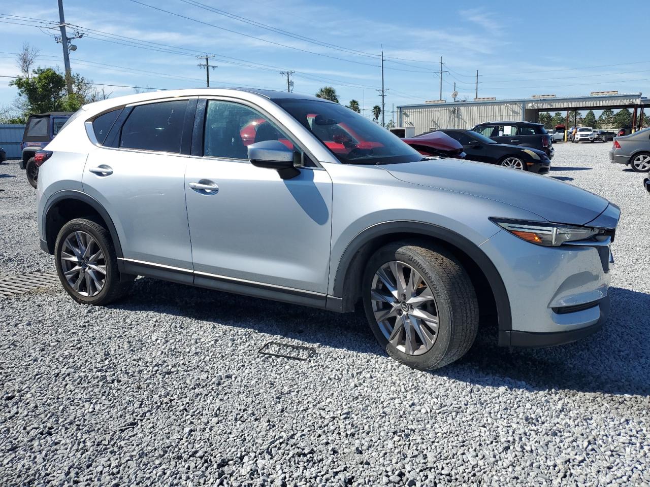 2019 Mazda CX-5 VIN JM3KFADM6K1543402 Copart auction photo, front end / side damage thumbnail 4