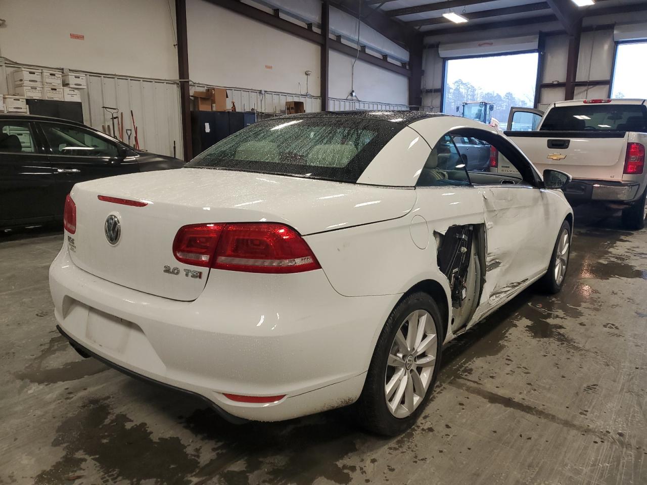 2016 Volkswagen Eos VIN WVWBW8AH7GV000763 Copart auction photo, side damage thumbnail 3