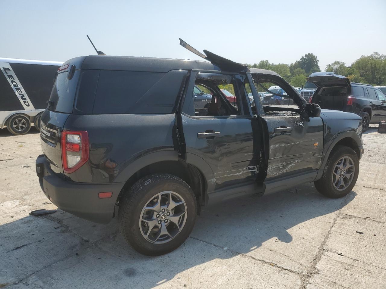 2023 Ford Bronco VIN 3FMCR9D91PRD24547 Copart auction photo, burn damage thumbnail 3